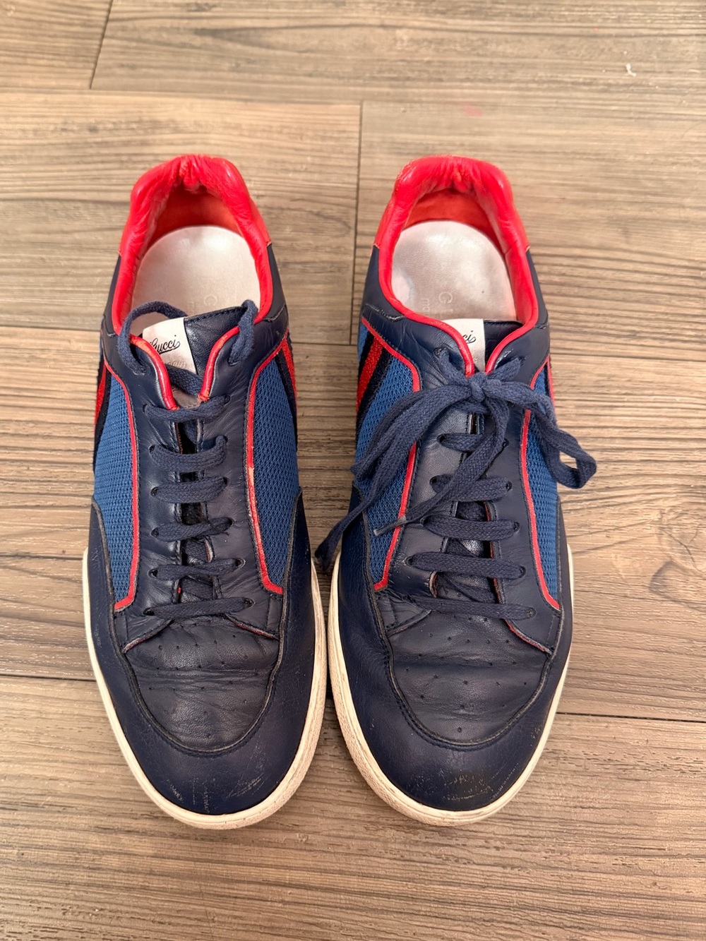 Gucci Tennis 83 Men's Navy and Red Sneakers